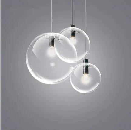 Transparent Glass Ball Lamp Restaurant Bar Modern Minimalist Single Head Personality Creative