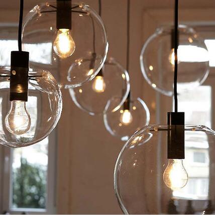 Transparent Glass Ball Lamp Restaurant Bar Modern Minimalist Single Head Personality Creative