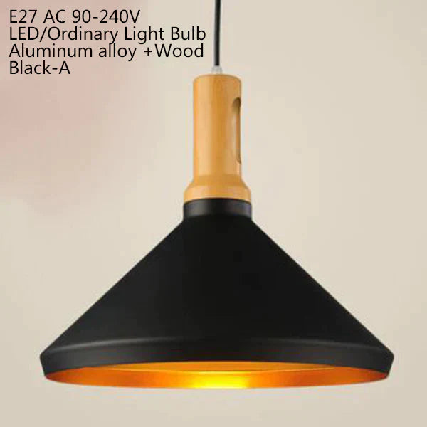 Simple Modern Vintage Light Wooden Pendent Lamp Led E27 For Loft Decor Dining Room Kitchen Bedroom