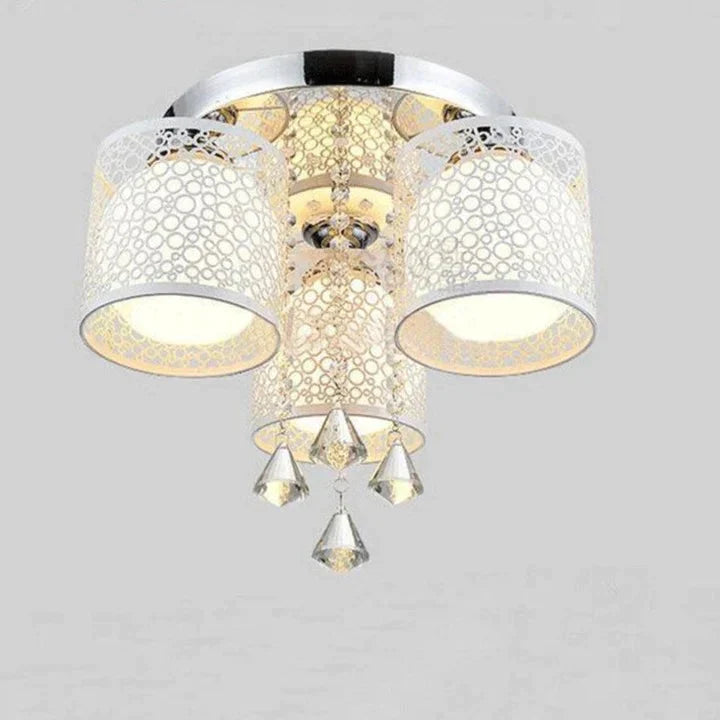 New Round Led Crystal Pendant Light For Living Room Indoor Lamp With Remote Controlled Luminaria