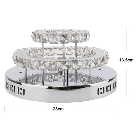 Metal Crystal Modern Ceiling Lamp For Hallway Dining Room Bedroom Glass Warm/Cold Lighting Indoor