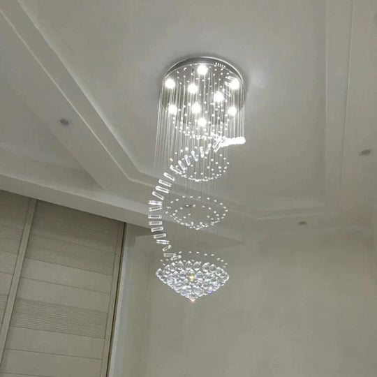 Modern Crystal Loft Traditional Chandelier Art Deco With Gu10 9 Lights For Living Room Bedroom