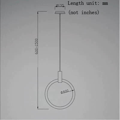 Led Nordic Wooden Iron Acryl Rings Diy Lamp Light.pendant Lights.pendant Lamp.pendant Light For