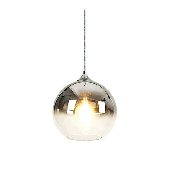 Modern Creative Personality Ball Glass E27 Led Pendant Lamp For Dining Room Living Bedroom Study
