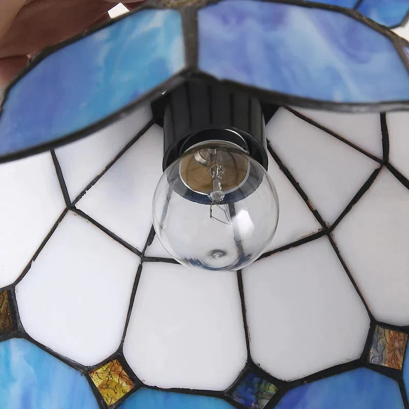Pastoral Loft Modern Blue Glass Pendant Light Led E27 Art Deco Vintage Hanging Lamp For Living Room