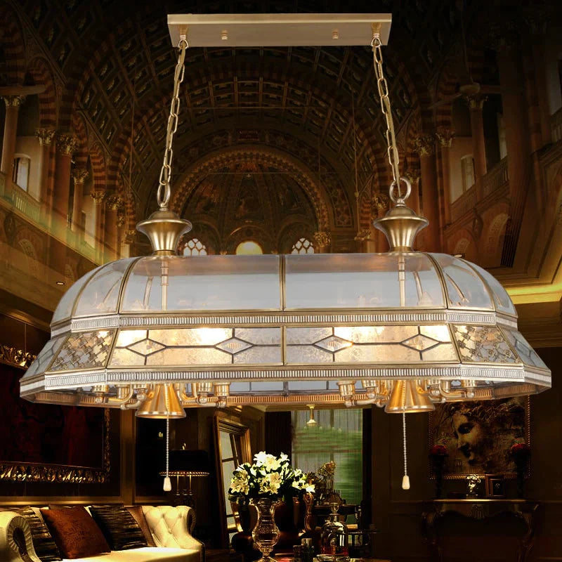 Europe Palace Baroque Style Big Vintage Copper Pendant Lights Hanging Lamp Loft Led E14 E27 For