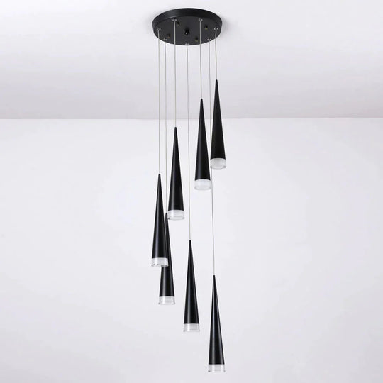 Led Stair Pendant Lights Modren Villa Indoor Lighting Hanglamp Shop Window Lamps 3/5/7/10/12/15