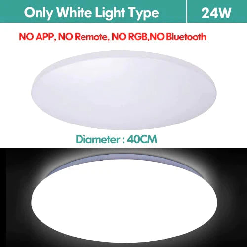 Led Ceiling Light Bluetooth And Music With Colourful Dimmer Rgb Remote Control For Living Room