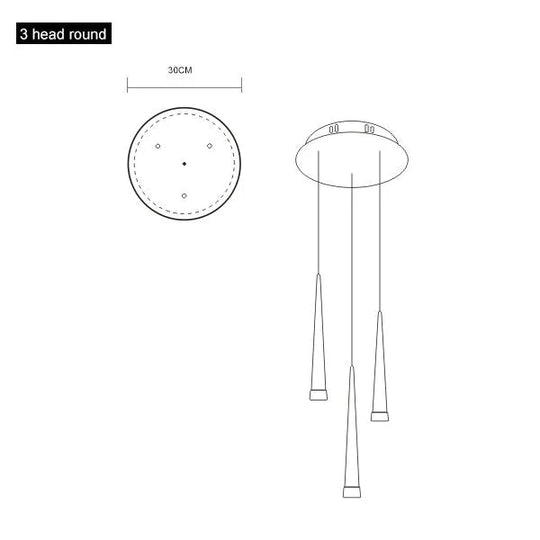 Modern Led Pendant Lights Fixture For Dining Room Aluminum Hardware Hanging Lamp Lighting