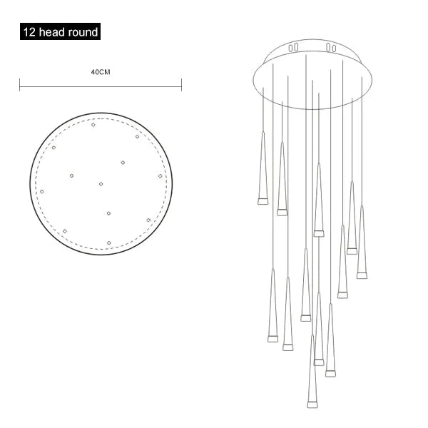 Modern Led Pendant Lights Fixture For Dining Room Aluminum Hardware Hanging Lamp Lighting