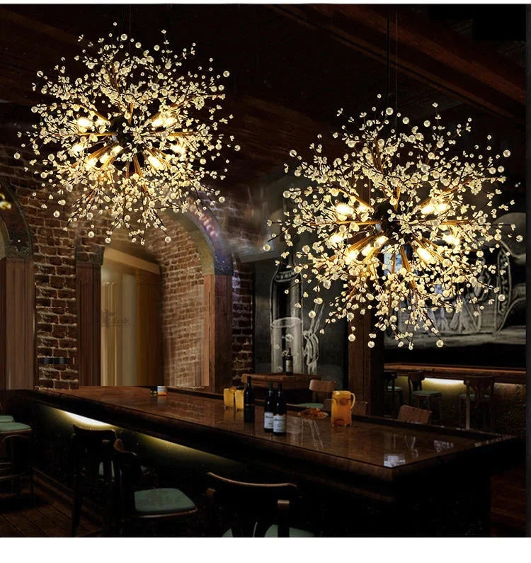 Dandelion Fireworks Modern Pendant Ceiling Lamps Loft For The Kitchen Led Lights Hanglamp Hanging