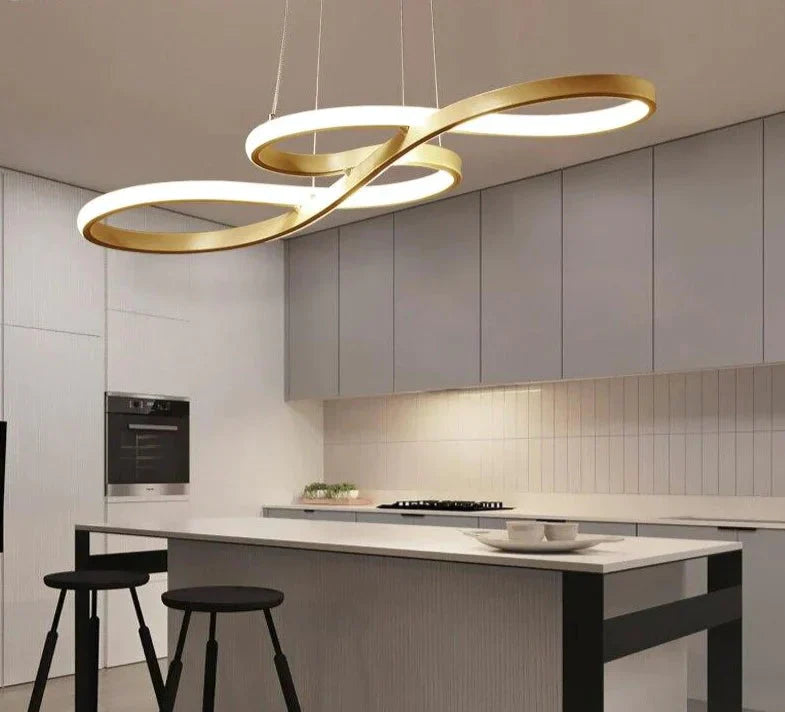 Modern New Creative Pendant Lights Led Kitchen Aluminum Silica Suspension Hanging Cord Lamp For