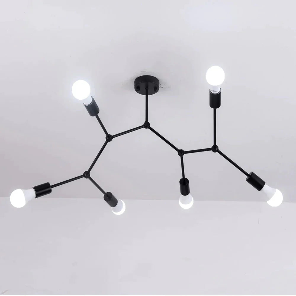 Multi Heads Pendant Lights Led Lamp Retro Industrial Luminaria Personality Lamparas For Living Room