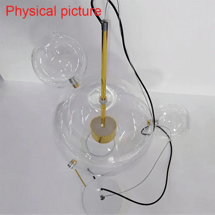 Clear Glass Ball Living Room Chandeliers Art Deco Bubble Lamp Shades Chandelier Modern Indoor