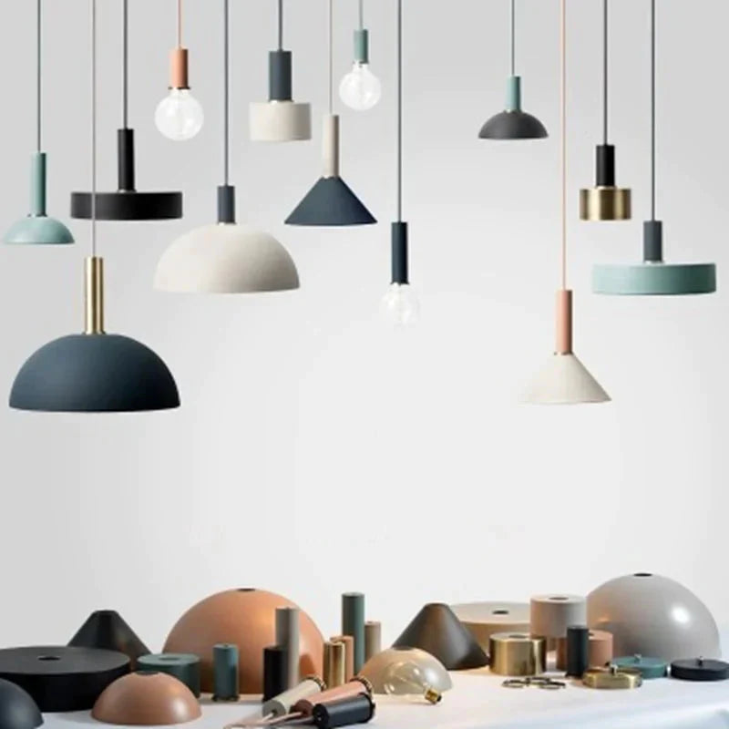Denmark Style Led Pendant Light Metal Lamp Bedroom Cafe Hanging Drop Lighting Studio Office Parlor