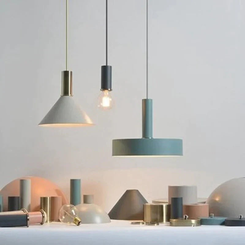 Denmark Style Led Pendant Light Metal Lamp Bedroom Cafe Hanging Drop Lighting Studio Office Parlor