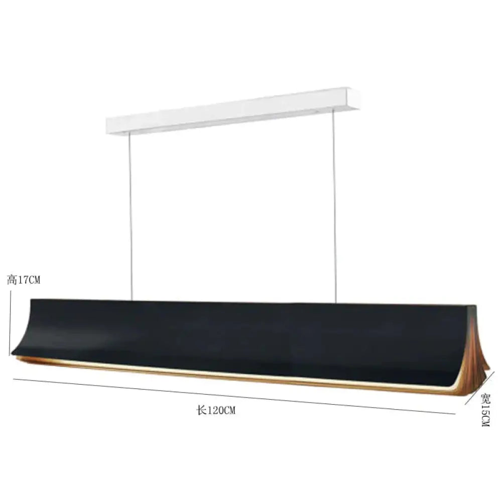 Quinn - Book Style Led Luxury Lighting For Study Room Dinning Room Black Lamp Body / Length - 120Cm