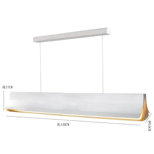 Quinn - Book Style Led Luxury Lighting For Study Room Dinning Room White Lamp Body / Length - 120Cm