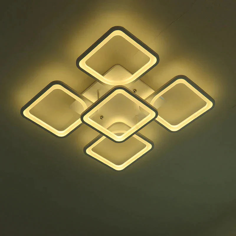 Remote Modern Led Ceiling Lights Fixture For Bedroom Dining Room Acrylic Lampshade Dimmable 15 - 25