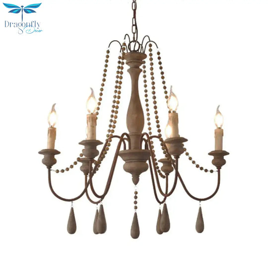Retro 6/8/12 Heads Chandelier Lamp Grey Branch Ceiling Pendant Light With Metal Arm For Living Room