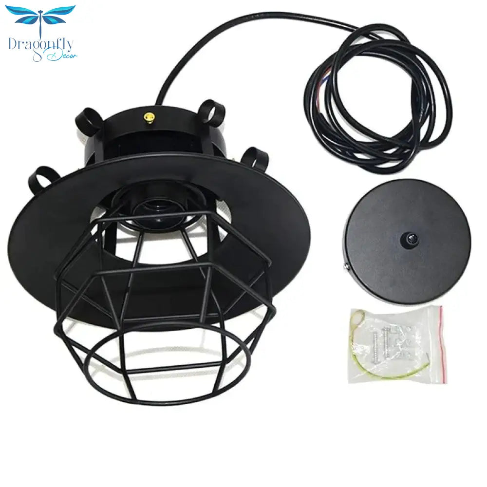 Retro Vintage Industrial Chandelier Lampshade Antique Ceiling Lamp For Home Cafe(Without Bulb)