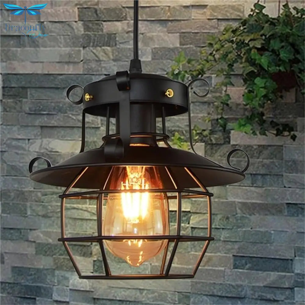 Retro Vintage Industrial Chandelier Lampshade Antique Ceiling Lamp For Home Cafe(Without Bulb)