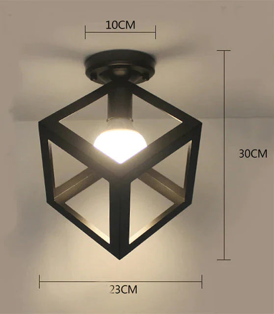 Scarlett - Vintage Industrial Iron Cage Led Ceiling Lights 2