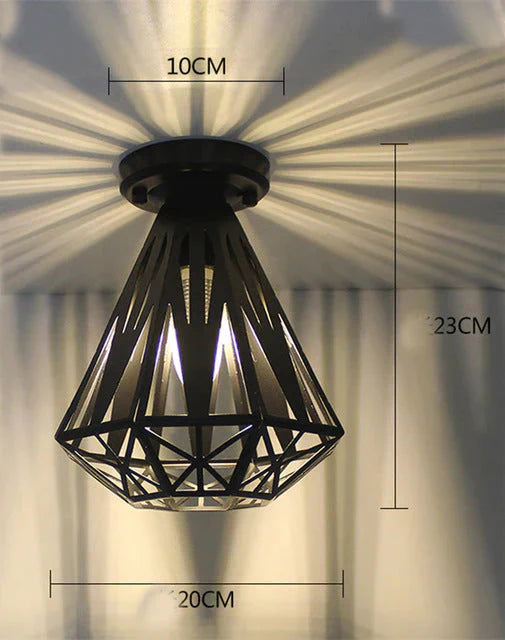 Scarlett - Vintage Industrial Iron Cage Led Ceiling Lights