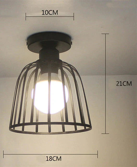 Scarlett - Vintage Industrial Iron Cage Led Ceiling Lights