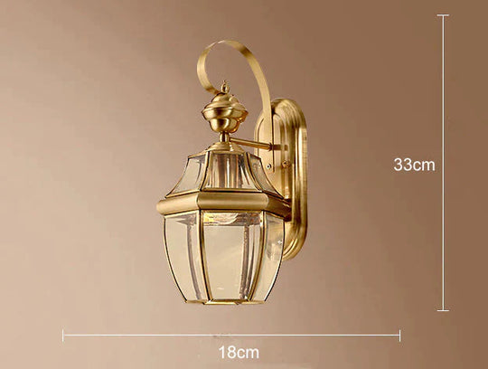 Simple Country Style Of Outdoor Copper Wall Lamp M Lamps
