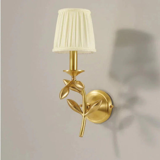 Simple European Style Flower Copper Wall Lamp Lamps
