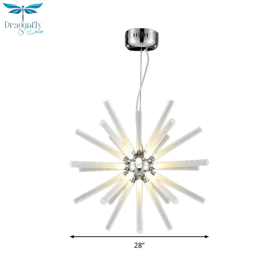 Starburst Chandelier Pendant Light Modern Crystal 12.5’/18’/28’ Wide Led Clear Hanging Ceiling