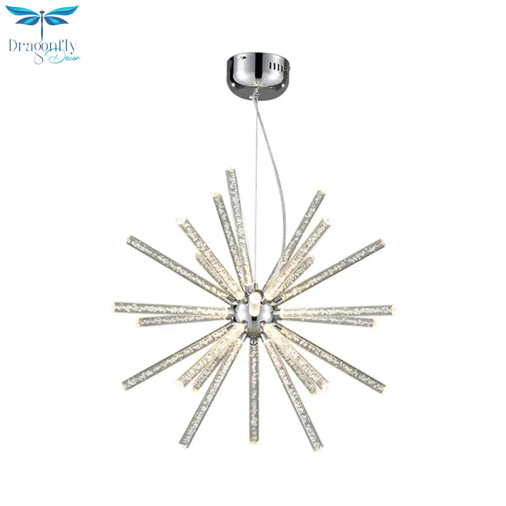 Starburst Chandelier Pendant Light Modern Crystal 12.5’/18’/28’ Wide Led Clear Hanging Ceiling
