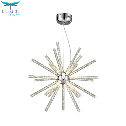Starburst Chandelier Pendant Light Modern Crystal 12.5’/18’/28’ Wide Led Clear Hanging Ceiling