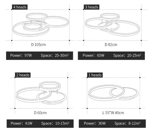 Surface Mounted Modern Led Ceiling Light For Living Room Bedroom Dining White&amp;Coffee Lustre