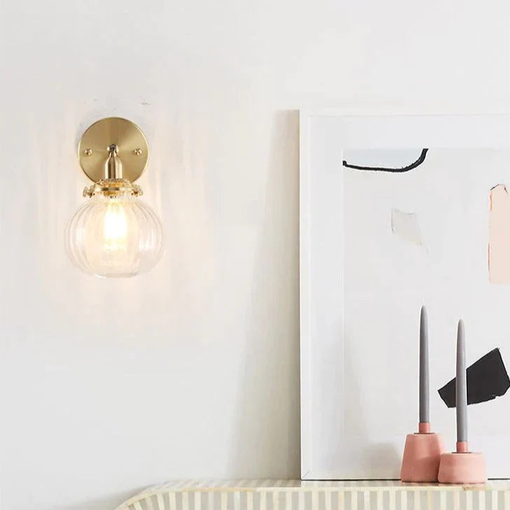 The Bedside Of Nordic Bedroom Copper Wall Lamp Lamps