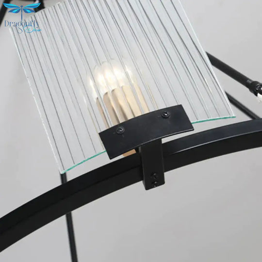 Wagon Wheel Living Room Ceiling Chandelier Traditional Metal 4/8/10 Lights Black Hanging Fixture