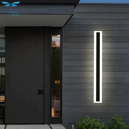 Waterproof Outdoor Lighting Tall Led Wall Lamp Ip65 Aluminum Dimmable Light Garden Porch Sconce