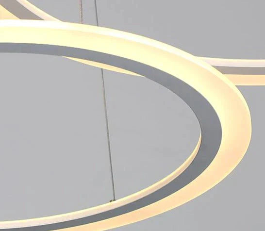 White Circle Modern Led Pendant Light For Kitchen Dining Room Living Luminaires Acrylic Hanging