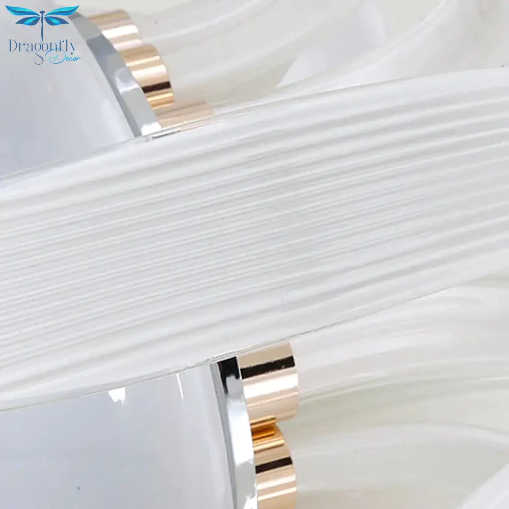 White Glass Stamen Shape Chandelier Lighting Antique 6/8/10 Lights Bedroom Ceiling Pendant Lamp